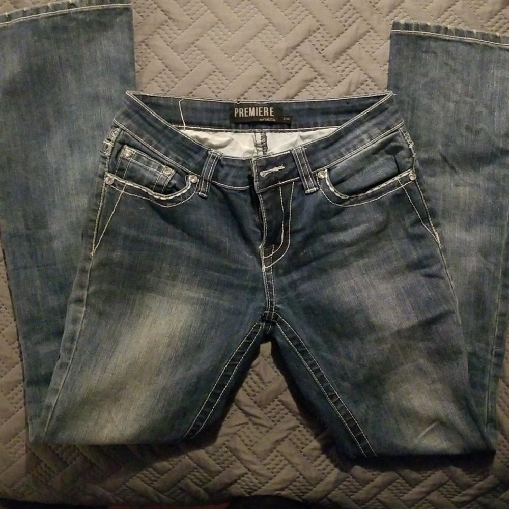 Boot Cut embellished Pocket Jeans